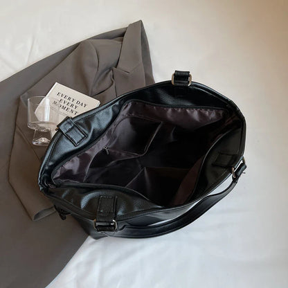 eybag  -  Design Large PU Leather Shoulder Bags Lady 2024 Winter New Fashion Tote Bag Y2K Trend Retro 2024 Handbags and Purses