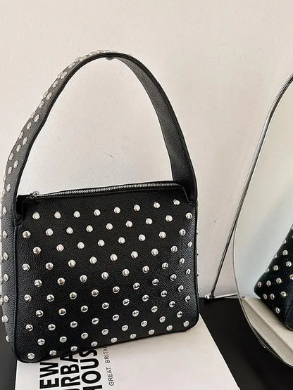 eybag  -  2024 Autumn and Winter New Rivets Handbag Underarm Bag Women's Bag Street Trend Punk Women's Shoulder Bag Handbag