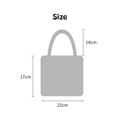 eybag  -  Coarse Crochet Knitted Shopping Bag Women's Winter Clashing Wool Tote Bag Mini Plush Crossbody Shoulder Bag Mobile Phone Handbag