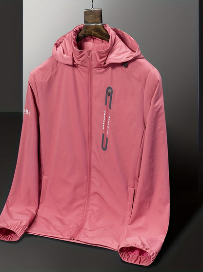 Waterproof Hiking Masterpiece Jacket for Women - Waterproof Jackets with Hood, Full Zipper, Long Sleeve, Breathable, Lightweight, Casual Sports Coat for Outdoor Activities, Hiking, Camping, and Travel