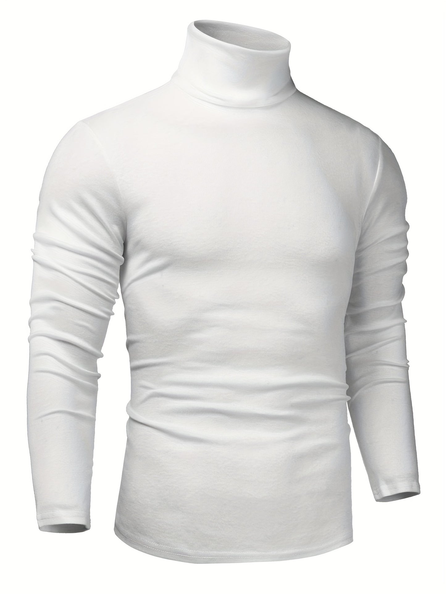 Men's Stylish Knitted Turtleneck Pullover Sweater - Soft, Lightweight, Slim Fit, Casual, Breathable, Versatile, Easy Care - Perfect for Daily Wear, Outdoor Activities, and Layering