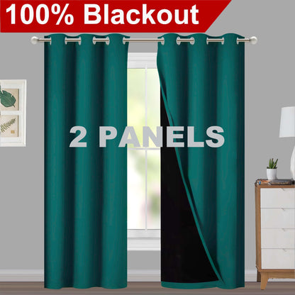 1pc Classic Blackout Curtains with Grommet Top - Thermal Insulated, Non-Bleachable Fabric for Living Room, Bedroom, Kitchen, Bathroom - Stylish Home Decor