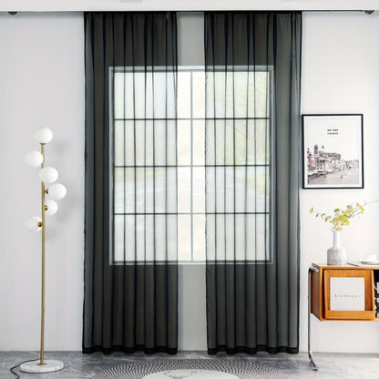 2pcs Sheer Voile Window Treatment Rod Pocket Curtains, For Kitchen Bedroom Living Room Drapes, Sunlight Filtering Privacy Protected Bedroom Living Room Office Home Decor