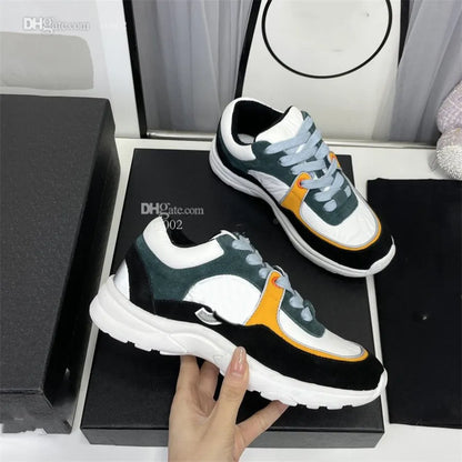 Shoes Running Designer Channel Sneakers Women Luxury Lace-up Sports Classic Sneaker Woman Ccity