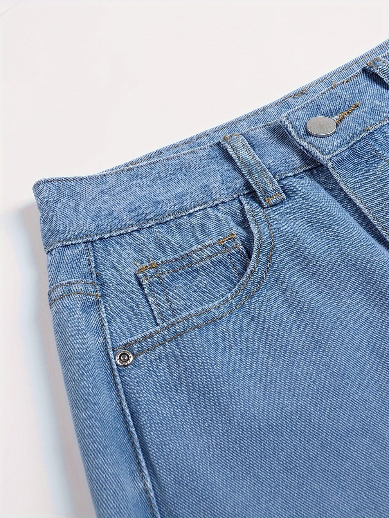 High-Waisted Relaxed-Fit Denim Skirt - Button-Up Front Closure, Comfortable High-Quality Denim Material - Vibrant Blue Color, Womens Casual Fashion Essential