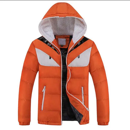 New Fashion winter warm men's Parkas funny hooded Jacket Plus Size M-4XL Down Parka