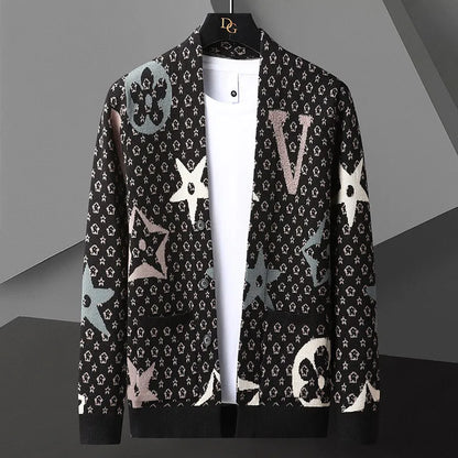 Men's Sweaters  New Fall Winter Brand Fashion Knit Cashmere Cardigan Sweater Korean Style Mens Trendy Cardigans Jacket Men Clothes