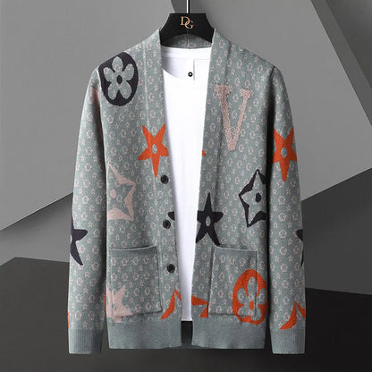Men's Sweaters  New Fall Winter Brand Fashion Knit Cashmere Cardigan Sweater Korean Style Mens Trendy Cardigans Jacket Men Clothes