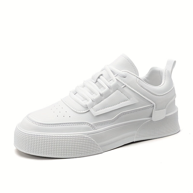 Men's Lace-up Platform Sneakers, Skate Shoes With Good Grip, Breathable
