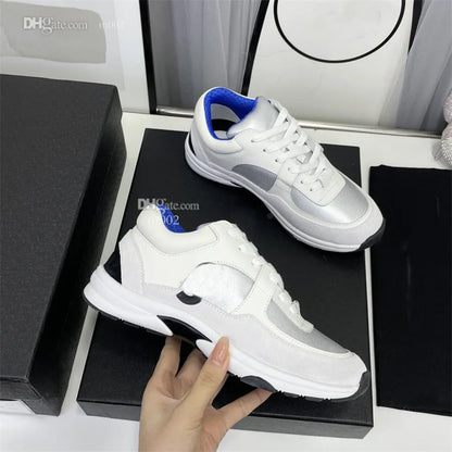 Shoes Running Designer Channel Sneakers Women Luxury Lace-up Sports Classic Sneaker Woman Ccity