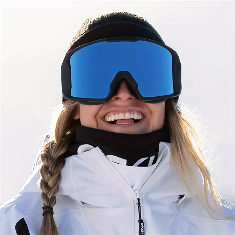 Double Lens Layers Anti-Fog Ski Goggles, Over Glasses Ski Glasses for Snow Snowboard
