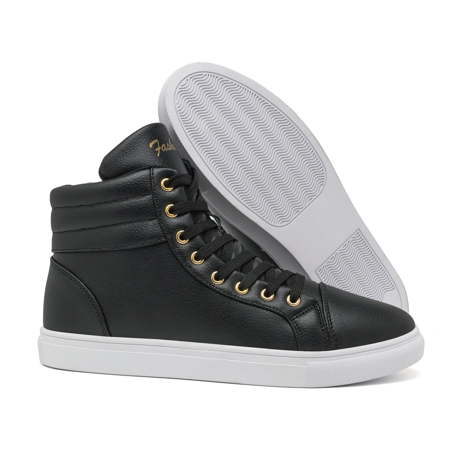 Stylish High-Top Skate Shoes - Skateboarding - Durable, Non-Slip, Comfy Sneakers for Outdoor Walking, Street Skateboarding, Traveling - All Seasons, Breathable, Lightweight, Cushioned Sneakers for Men