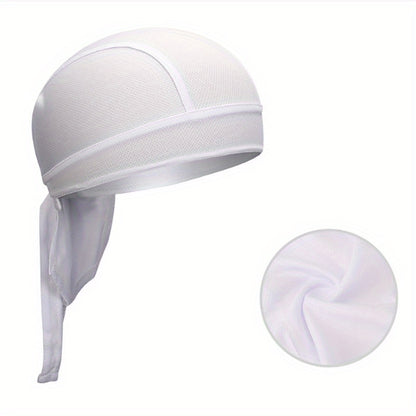Breathable & Durable Mesh Pirate Bandana Hat - Lightweight, Stylish Vintage Hijab for Cycling, Sports & Hip Hop Fashion
