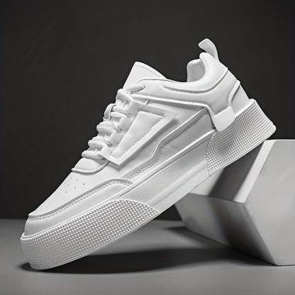 Men's Lace-up Platform Sneakers, Skate Shoes With Good Grip, Breathable