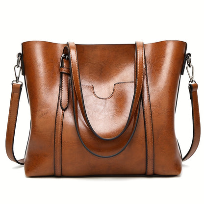 Retro Glamour Tote Bag for Women - Fashionable Vintage Style with Large Capacity, Durable Shoulder Bag Perfect for Work and Everyday Luxury