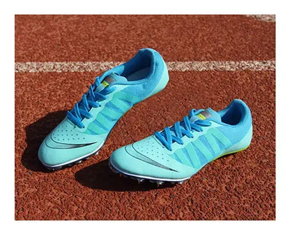 Running Shoes  Track And Field For Men Lace Up Slip-resistant Spike Nail Sneakers Teenager Professional Sprint Training