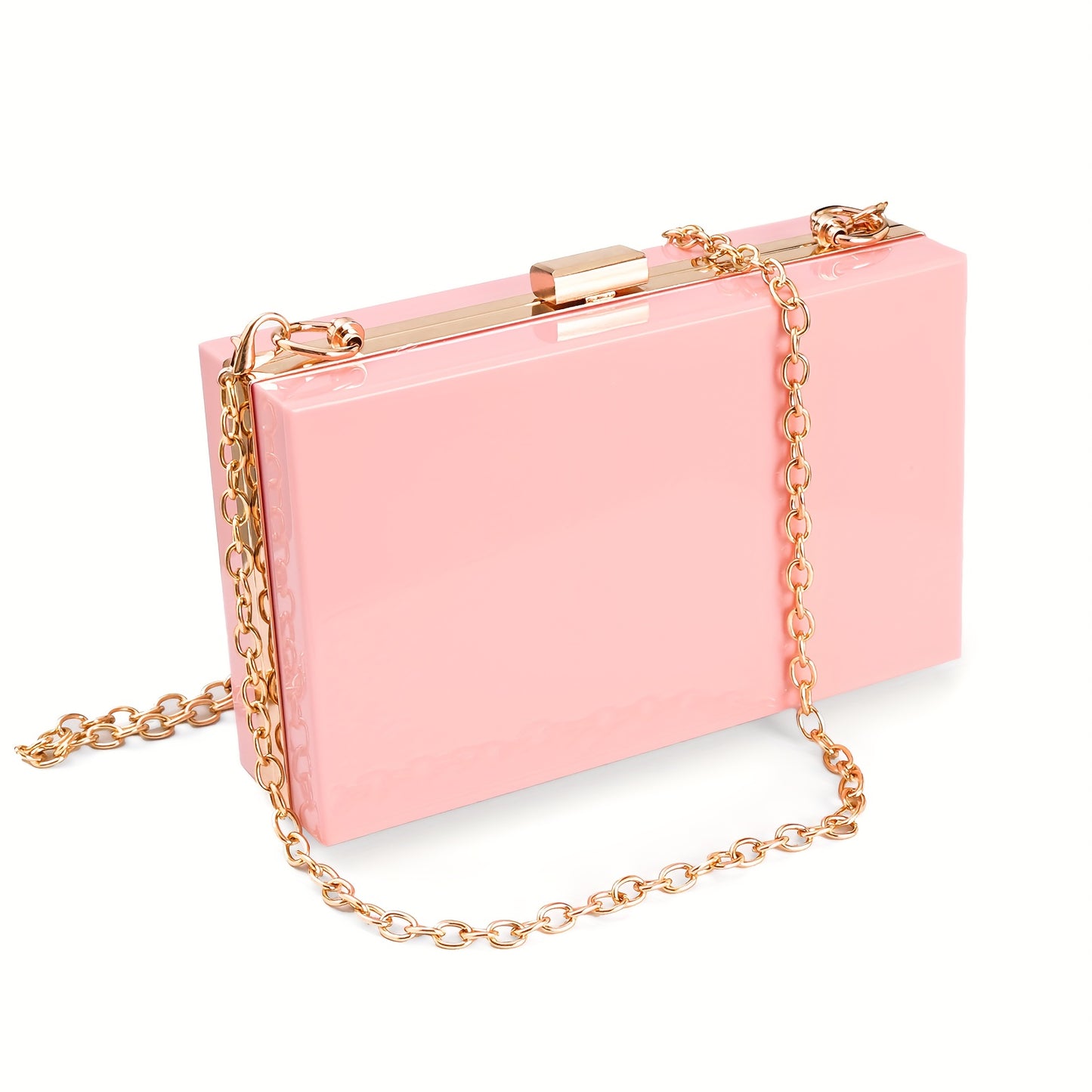 Clear Acrylic Purse For Women, Transparent Handbag With Detachable Chain Strap, Evening Clutch Shoulder Bag For Wedding Party Prom Banquet