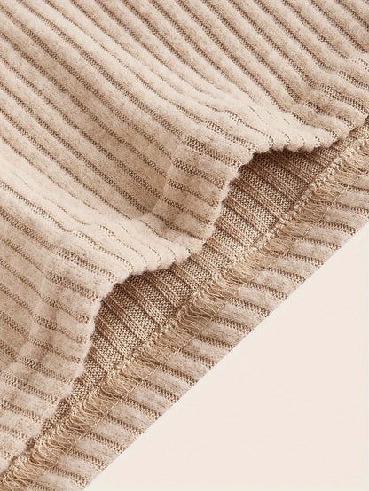 Sultry Solid Ribbed Skirt Set - Figure-Flattering Halter Crop Top & Cozy Knit Skirt Outfit - Womens Casual Fashion Clothing Ensemble