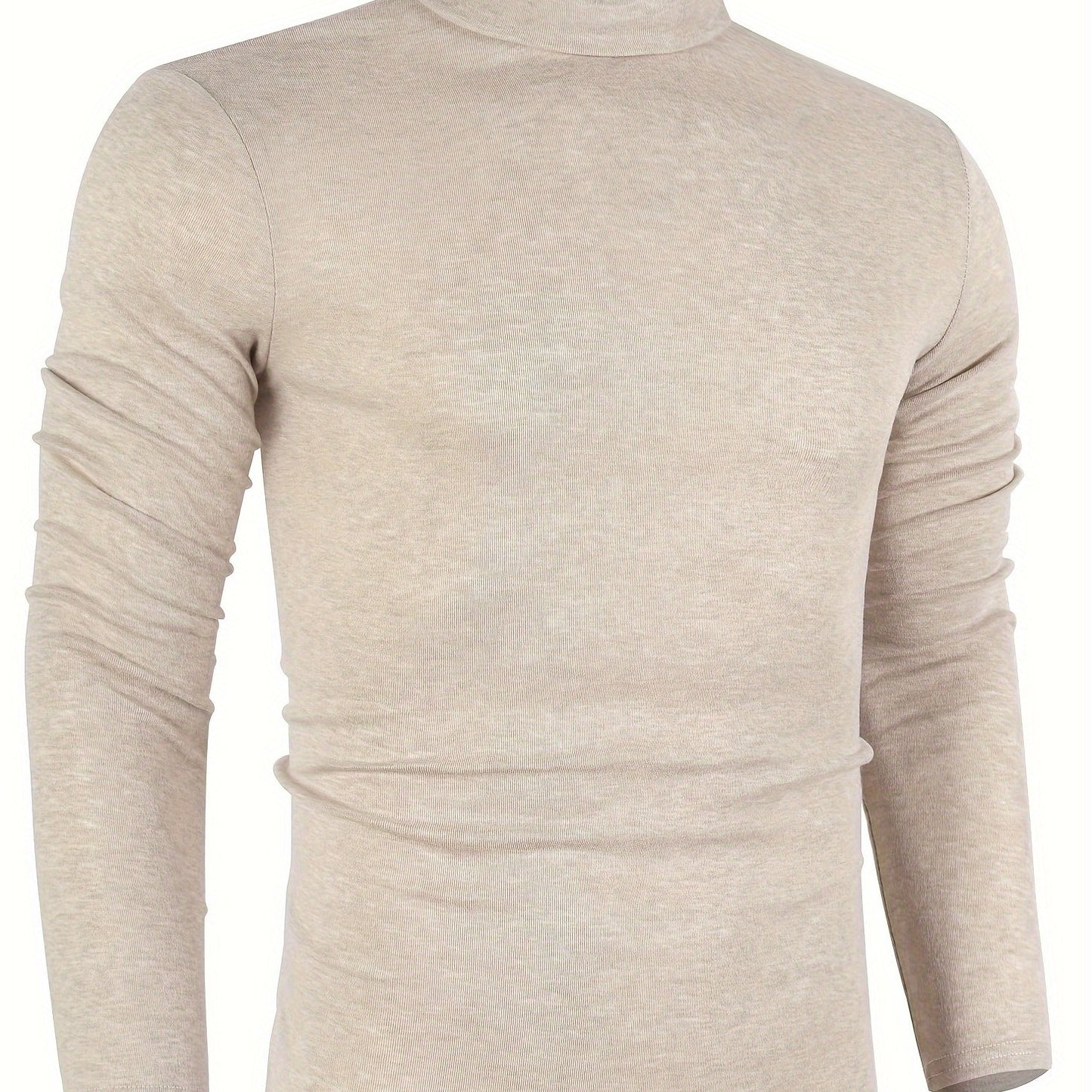 Men's Stylish Knitted Turtleneck Pullover Sweater - Soft, Lightweight, Slim Fit, Casual, Breathable, Versatile, Easy Care - Perfect for Daily Wear, Outdoor Activities, and Layering