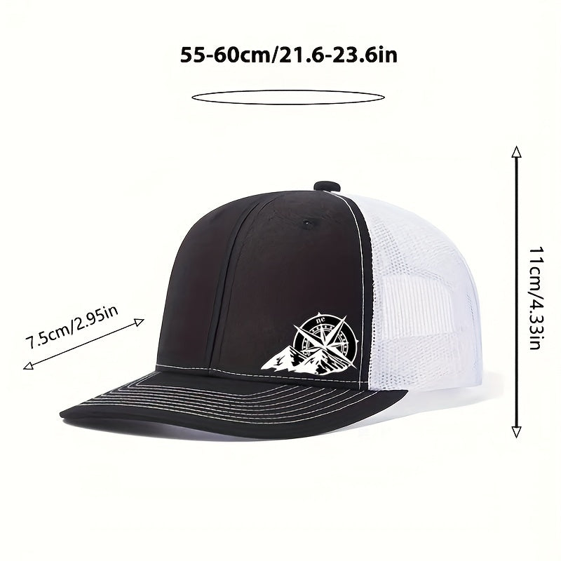 Mens Breathable Mesh Snapback Cap - Ideal for Spring & Summer Sports - Running, Cycling, Outdoor - Durable Trucker Hat for Athletes