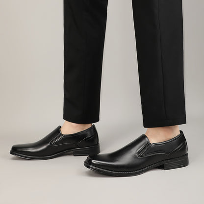 PLUS SIZE Mens Premium Solid Slip-On Dress Shoes - Comfortable & Durable for Business - Breathable, Wear-resistant, Anti-Skid - Perfect for Spring, Summer, and Autumn