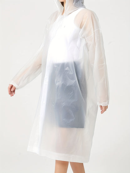 Raincoat For Women, Long Sleeve, Hooded, Lightweight, Breathable, And Windproof, Perfect For Outdoor Activities And Travel
