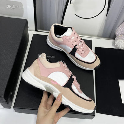 Shoes Running Designer Channel Sneakers Women Luxury Lace-up Sports Classic Sneaker Woman Ccity