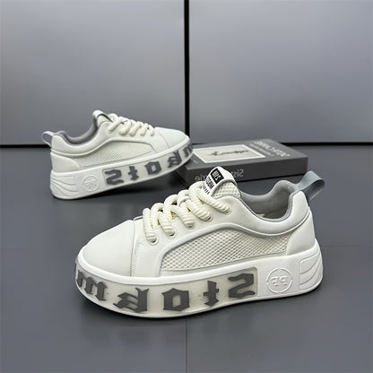 Men's Summer Breathable Platform Shoes, Non Slip Durable Sneakers For Outdoor Walking Jogging Traveling