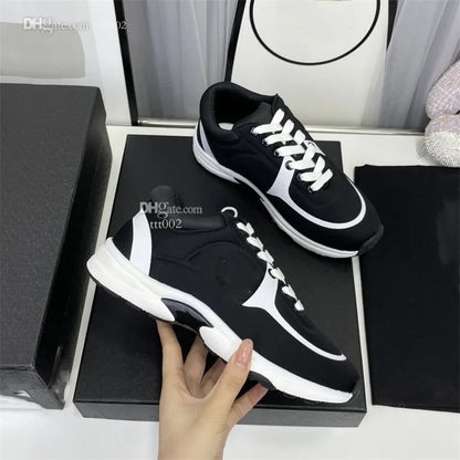 Shoes Running Designer Channel Sneakers Women Luxury Lace-up Sports Classic Sneaker Woman Ccity