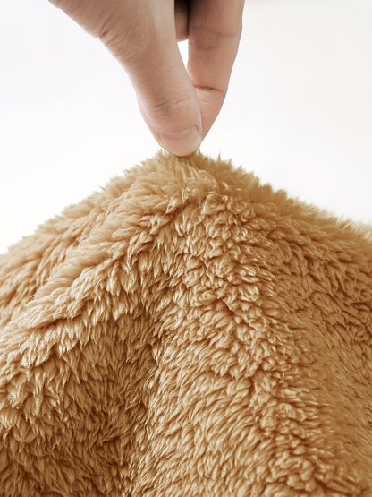 Thick Coral Fleece Long-sleeved Lace Up Men's Bathrobe For Autumn And Winter, Simple And Warm Men's Home Wear