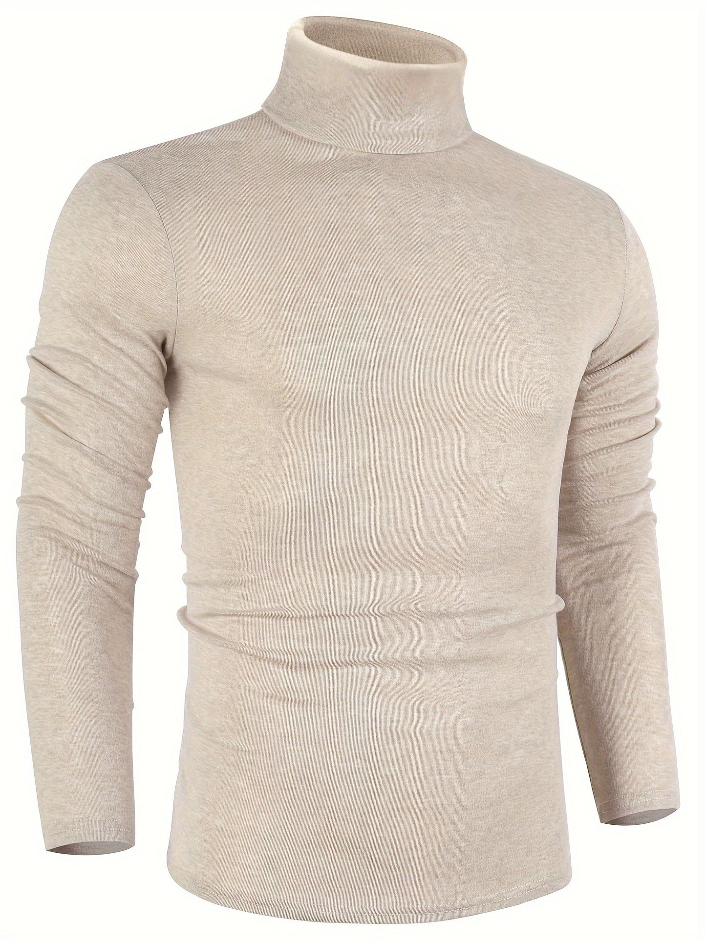 Men's Stylish Knitted Turtleneck Pullover Sweater - Soft, Lightweight, Slim Fit, Casual, Breathable, Versatile, Easy Care - Perfect for Daily Wear, Outdoor Activities, and Layering