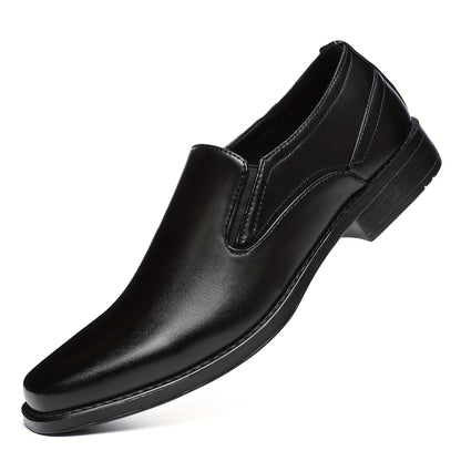 PLUS SIZE Mens Premium Solid Slip-On Dress Shoes - Comfortable & Durable for Business - Breathable, Wear-resistant, Anti-Skid - Perfect for Spring, Summer, and Autumn