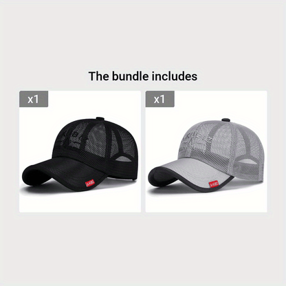 Men's Fashion Breathable Letter Mesh Baseball Cap, Outdoor Fishing Cap, Sun Hat