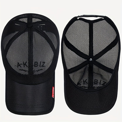 Men's Fashion Breathable Letter Mesh Baseball Cap, Outdoor Fishing Cap, Sun Hat