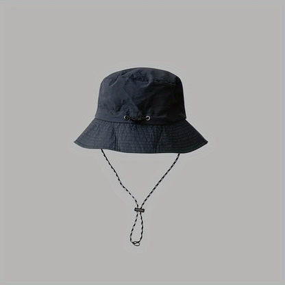 1pc Foldable Portable Sunshade Bucket Hat - Waterproof, Quick Drying, Adjustable Backpack Buckle, Breathable, Lightweight, Versatile Outdoor Mountaineering Hat for Men and Women - Perfect for Fishing, Hiking, Camping, Traveling