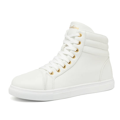Stylish High-Top Skate Shoes - Skateboarding - Durable, Non-Slip, Comfy Sneakers for Outdoor Walking, Street Skateboarding, Traveling - All Seasons, Breathable, Lightweight, Cushioned Sneakers for Men