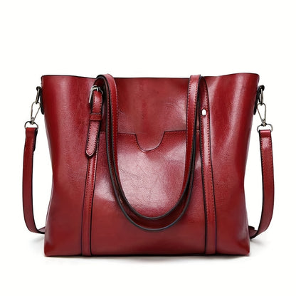 Retro Glamour Tote Bag for Women - Fashionable Vintage Style with Large Capacity, Durable Shoulder Bag Perfect for Work and Everyday Luxury