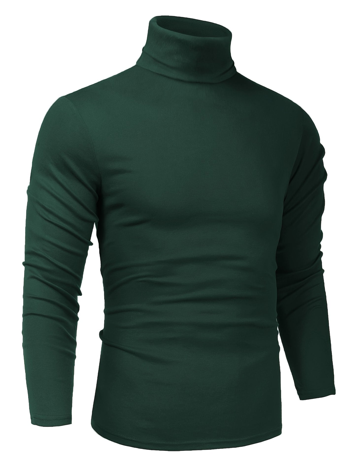 Men's Stylish Knitted Turtleneck Pullover Sweater - Soft, Lightweight, Slim Fit, Casual, Breathable, Versatile, Easy Care - Perfect for Daily Wear, Outdoor Activities, and Layering