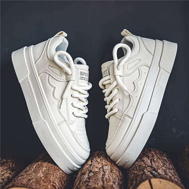 Men's Trendy Platform Skate Shoes, Non Slip Soft Sole Durable Sneakers For Outdoor Walking Traveling
