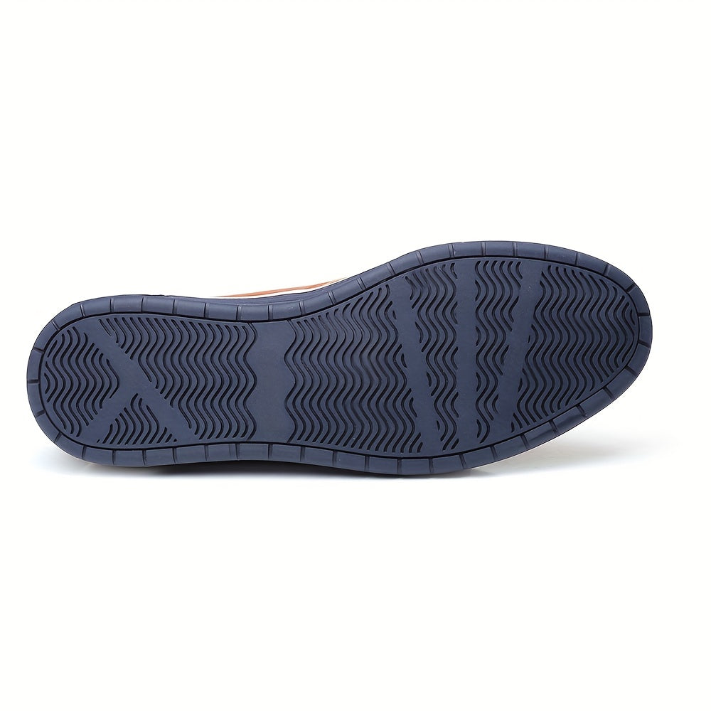 Breathable Men's Oxford Sneakers: Elegant & Versatile, Solid-Color Lace-Ups for Office, Weddings, and Outdoor - Comfortable All-Season Wear