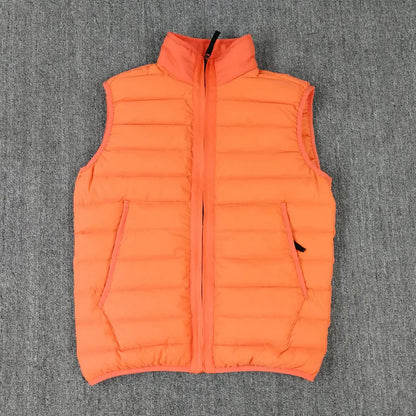 Vests Mens and women's No hat Sleeveless Jacket Cotton-Padded Autumn Winter Casual Coats Male Waistcoat bodywarmer down vest