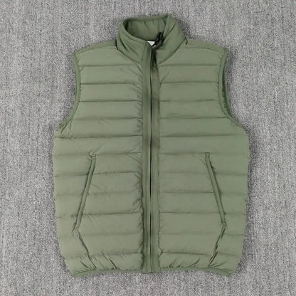 Vests Mens and women's No hat Sleeveless Jacket Cotton-Padded Autumn Winter Casual Coats Male Waistcoat bodywarmer down vest